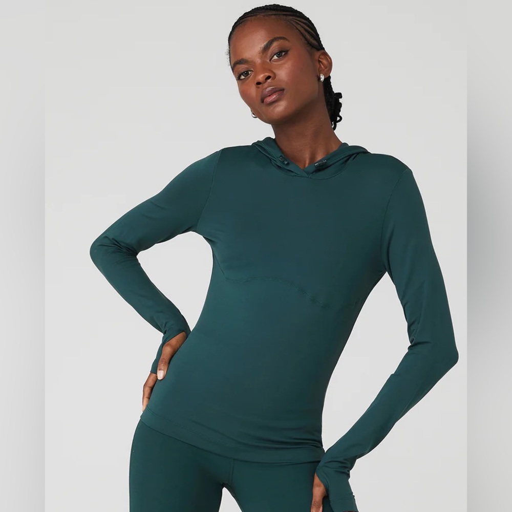 BRAND NEW WITH TAGS Alosoft Hooded Runner Long Sleeve